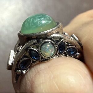 Stunning 925 silver Green and Blue Gemstones